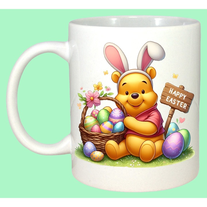 Cana Paste Winnie The Pooh Paste Cos Oua Colorate, Cadou, Sarbatori, Cri-Flo, Culoare Alb, 330 ml