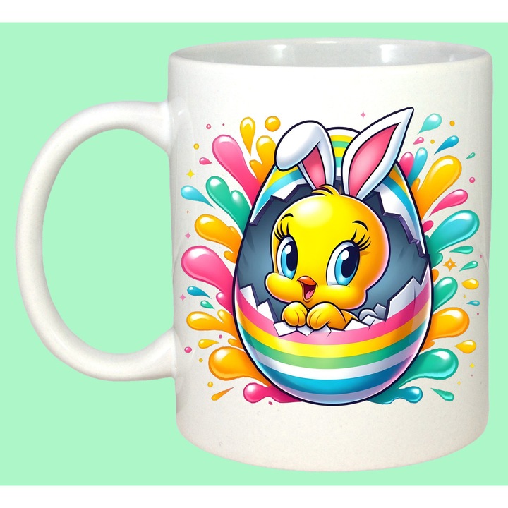 Cana Paste Tweety Paste Ou Colorat Dragut, Cadou, Sarbatori, Cri-Flo, Culoare Alb, 330 ml