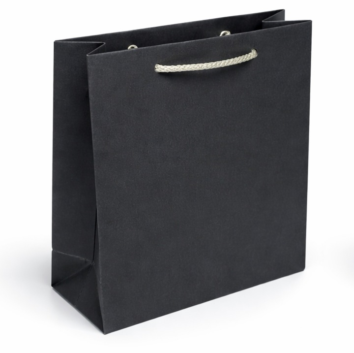 Set 10 buc - Punga pentru cadou - Nicas - negru - 17x17x7 cm - Tip P17