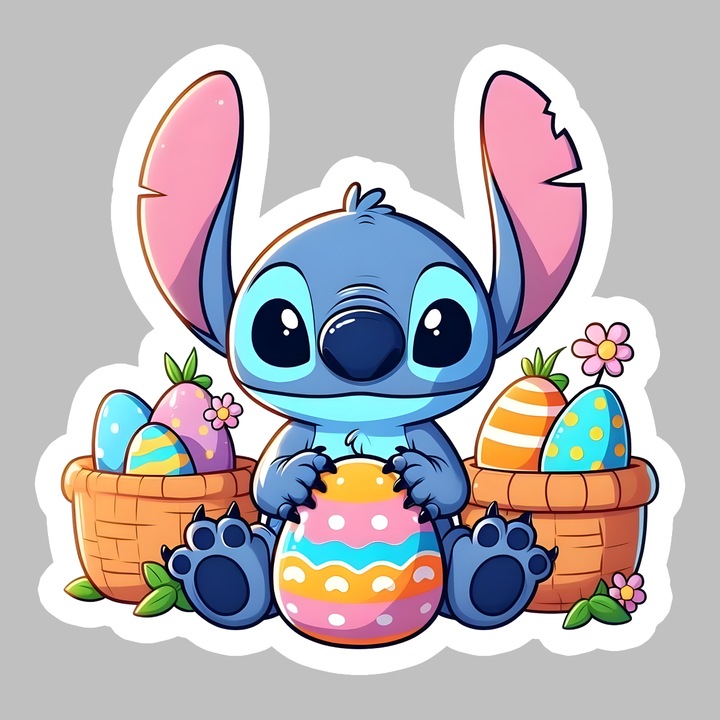 Sticker Paste Stitch Paste Cos Oua Colorate Pastel, Autoadeziv, Cri-Flo, dimensiune 6 cm