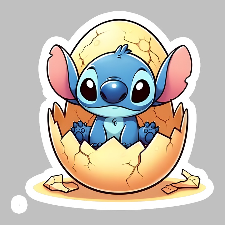 Sticker Paste Stitch Paste Ou Spart Colorat Dragut, Autoadeziv, Cri-Flo, dimensiune 25 cm