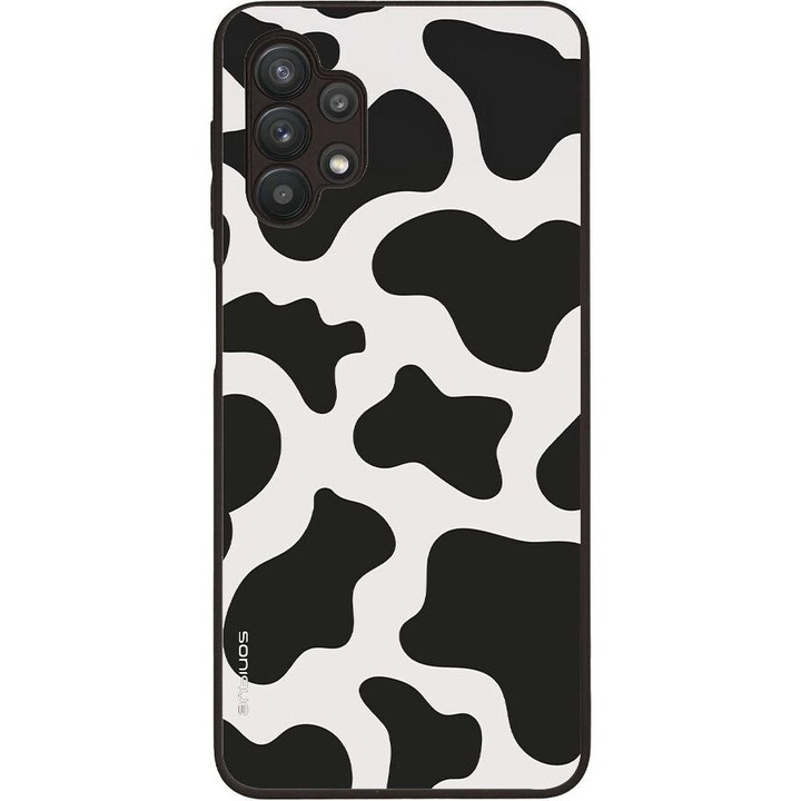 Husa telefon Sonique Animal Print Series pentru Samsung Galaxy A32 5G, silicon, protectie antisoc, design animal print, culoare vaca