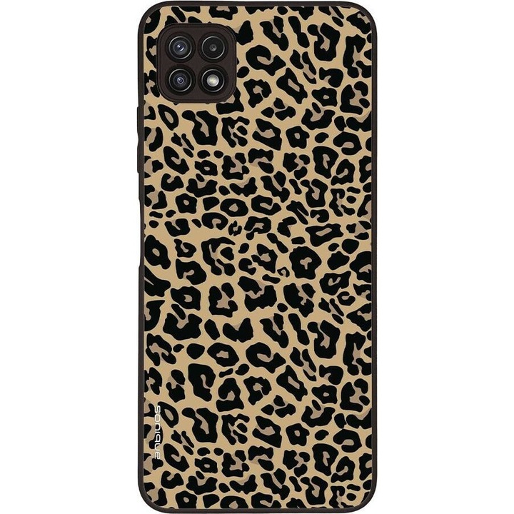 Husa telefon Sonique Animal Print Series pentru Samsung Galaxy A22 5G, leopard, silicon, acrilic