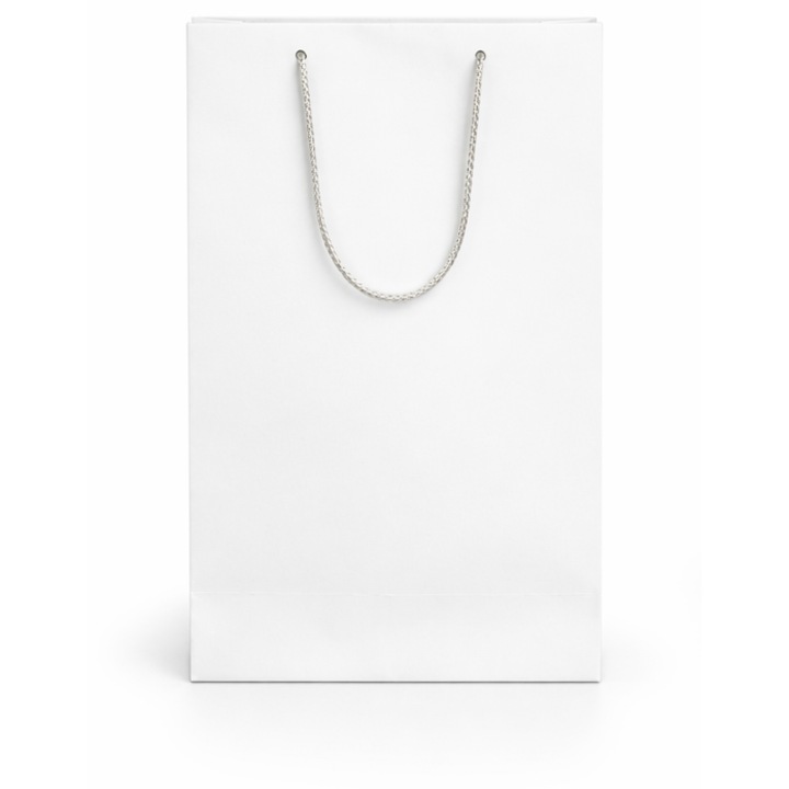 Set 10 buc - Punga pentru cadou - Nicas - alb - 27X31X12cm - Tip A4