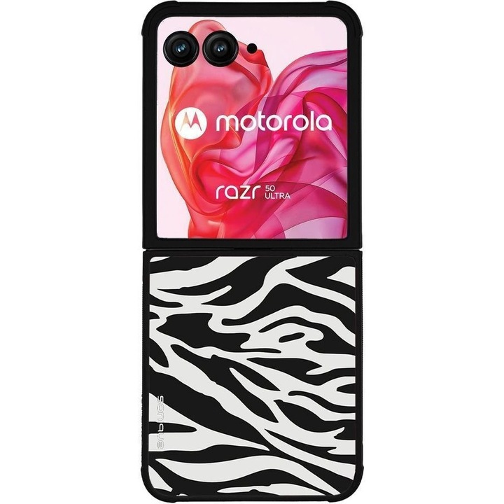 Husa telefon Sonique Animal Print Series, design zebra, silicon, pentru Motorola Razr 50 Ultra
