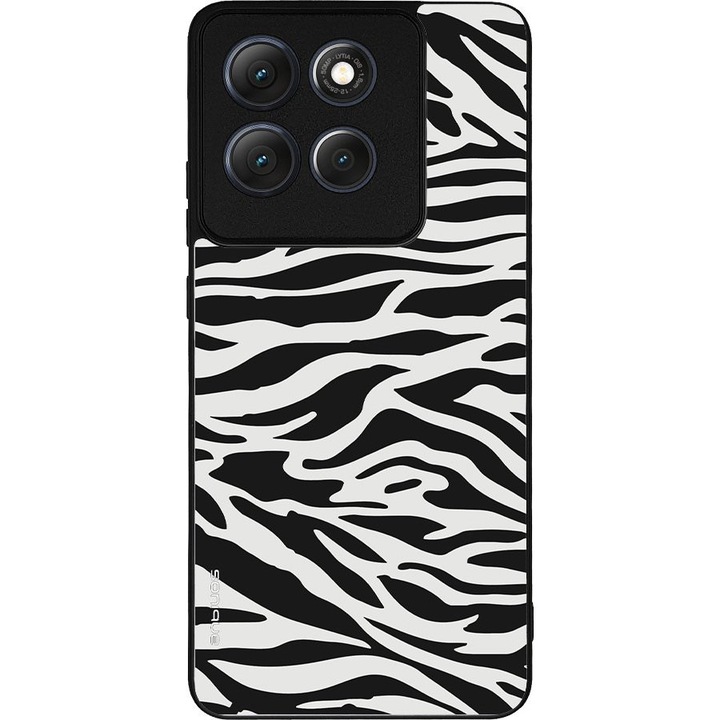 Husa telefon Sonique Animal Print Series pentru Motorola Moto G86 5G, silicon, design zebra, antisoc, protectie impotriva zgarieturilor