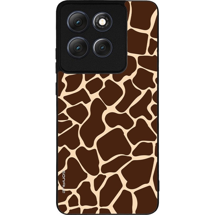 Husa telefon Sonique Animal Print Series pentru Motorola Moto G86 5G, design girafa, silicon, protectie antisoc