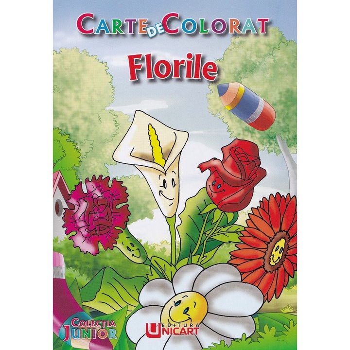 Florile. Carte De Colorat