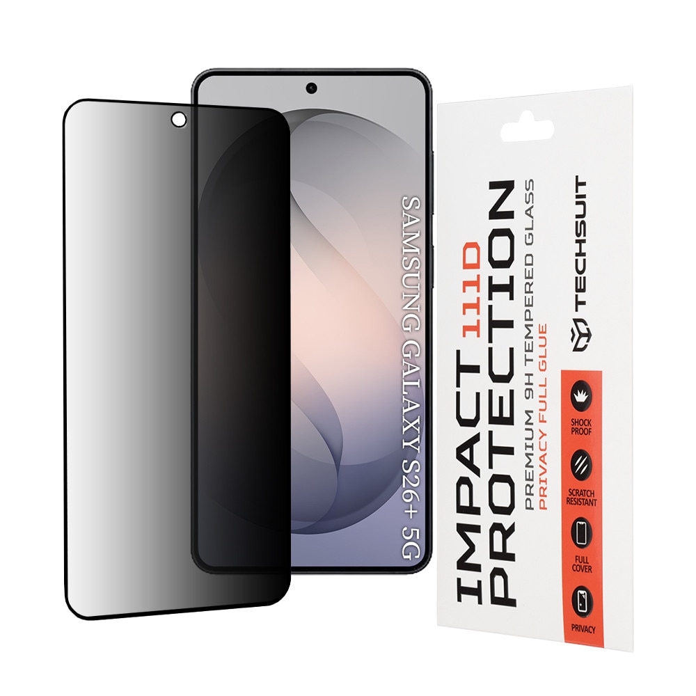 Folie pentru Samsung Galaxy S26 Plus - Techsuit 111D Privacy FullA Glue - Black