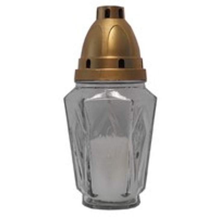 Set 5 x Candela Sticla, Alba