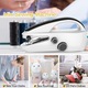 Mini masina de cusut, portabila, Fara fir.Alimentat cu USB/baterie, 5W, 2 viteze, ABS.Impermeabil, fin la atingere, maner antiderapant, usor de utilizat.Reparati haine, manusi, esarfe, perdele, textile etc.Cu clema, rigla de banda, bobine etc.Alb