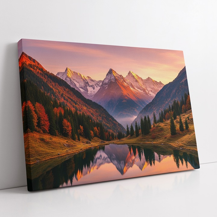 Tablou Peisaj - Peisaj Perfect - 60 x 90 cm, tablou peisaj premium, decor pentru living, dormitor, birou sau hol, cadou inspirat, tablou modern, sasiu lemn, Vizio Tablouri Canvas®