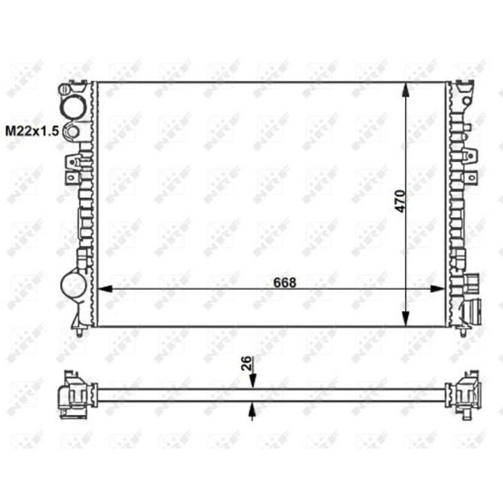 Радиатор, охлаждане на двигател NRF 58262