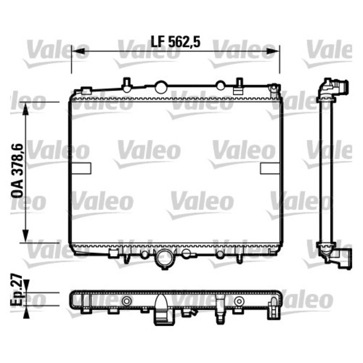 Радиатор, охлаждане на двигател VALEO 732599