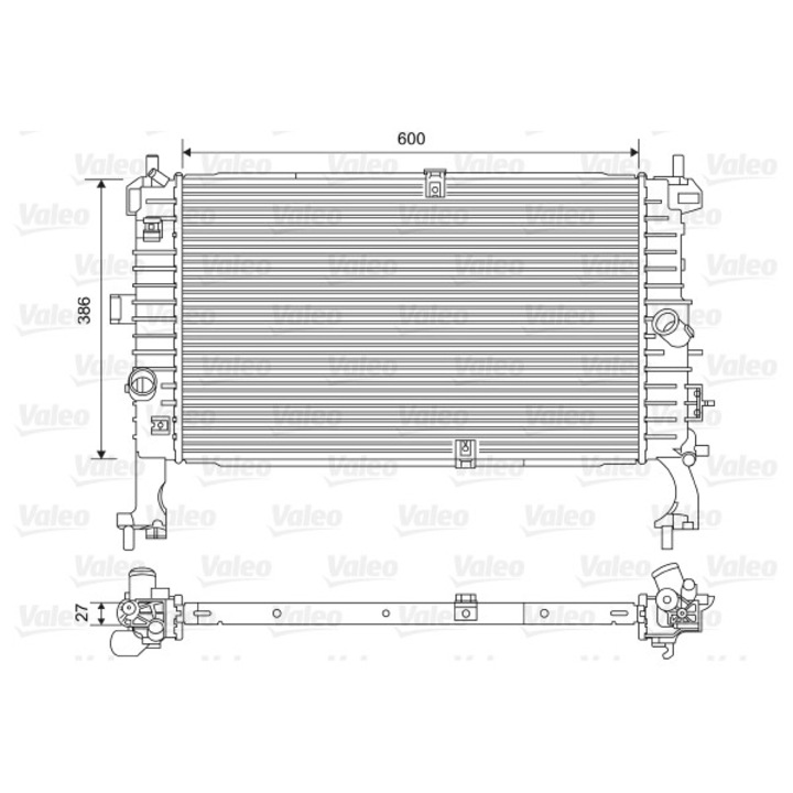 Радиатор, охлаждане на двигател VALEO 734386