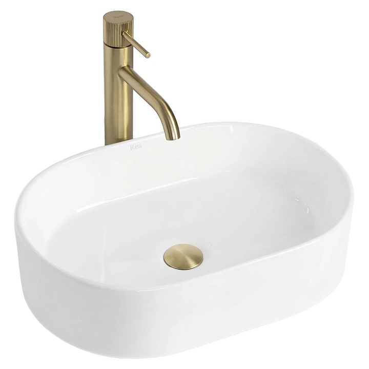 Rea lavoar de blat Nadia 46, Ceramica, Alb, 46x32x12cm