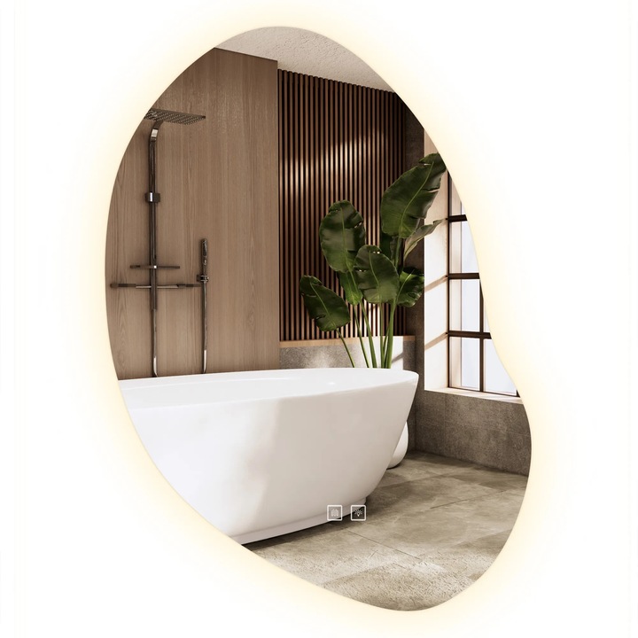 Rea oglinda LED P11230 CLOUD C 80x60, GreyGri, 2x80x60cm