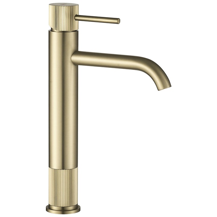 Rea robinet de lavoar Lungo Stripe high, Pensula aurie, X14X30CM