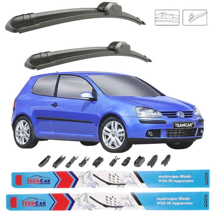 Stergatoare Volkswagen Golf V 3 usi (2003–2005) TeamCar® – Set fata