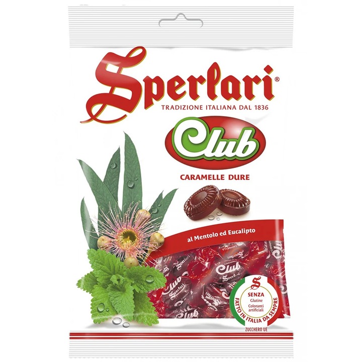 Бонбони Sperlari Caramelle Club Мента и Евкалипт 200g