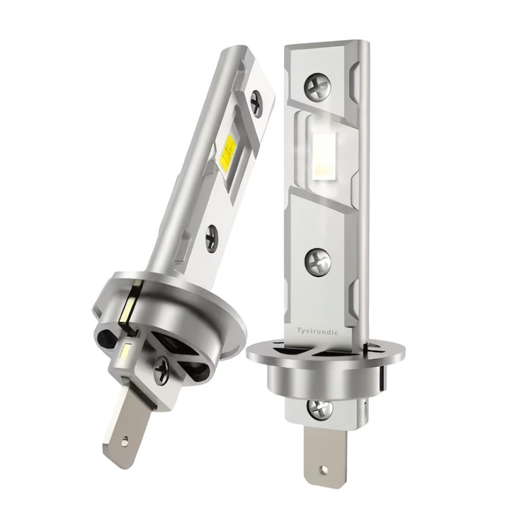 Set de 2 Becuri LED H1, 120W, 6000K Alb Rece, Plug & Play, IP68, Tyvirundic