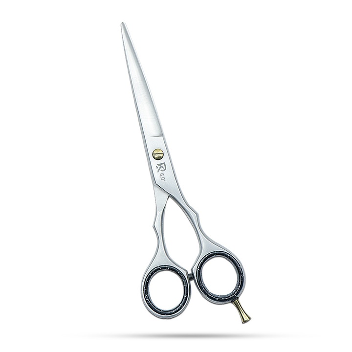 RKA Foarfeca 6 Inch Profesionala, Lama micro zimtata din otel cu continut ridicat de carbon, Foarfeca de tuns par, Foarfeca frizerie si Foarfeca coafor, Super Cut