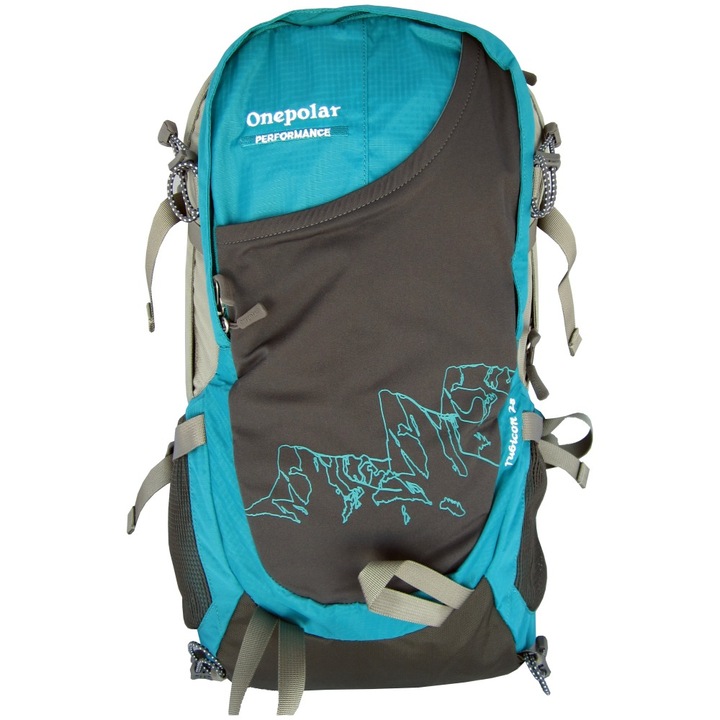 Rucsac ONEPOLAR PO153605, Turism, 27 l, Verde