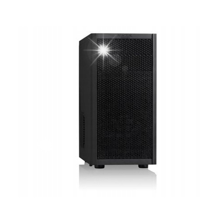 Carcasa PC Midi Tower, A31 Plus, iluminare multicolor, 2x 3.5", 2x 2.5", 238x435x511mm, neagra