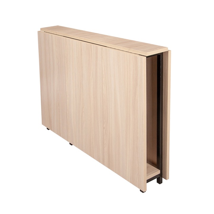 Masa extensibila Home Fold Frasin, Art Flame, multifunctionala, 750x1540x850 mm, 10 persoane