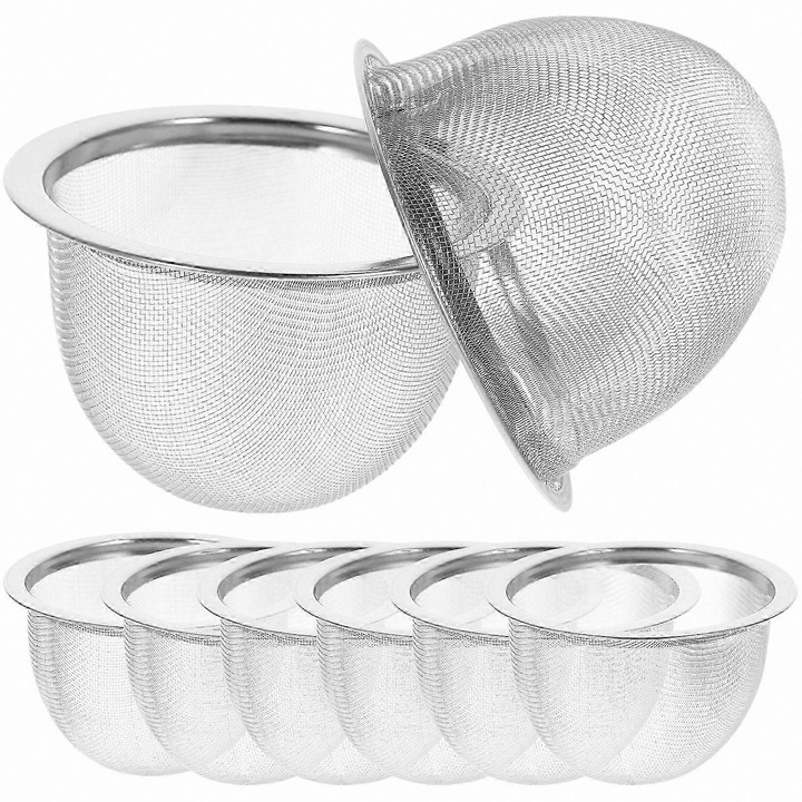 Set 8 infuzoare ceai din otel inoxidabil, reutilizabile, 7.2x5cm