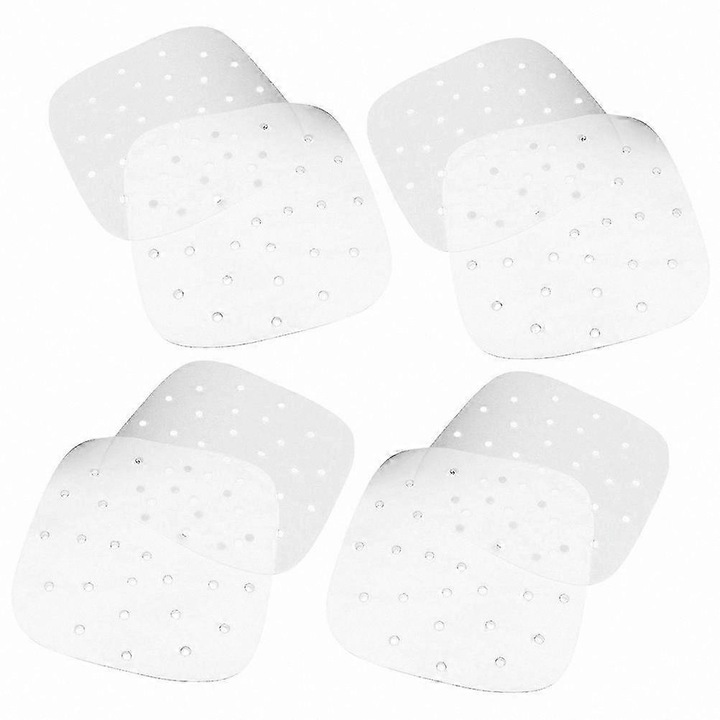 Folie de copt perforata pentru friteuza cu aer, 100 foi, 23x23cm, set