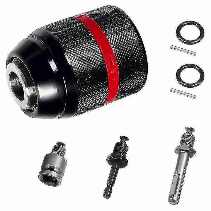 Set adaptor pentru burghiu cu mandrina fara cheie 1/2-20UNF, 1/2 inch, 3/8 inch, metal