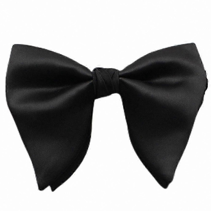 Papion barbati, negru, oversize, pentru nunta, din poliester