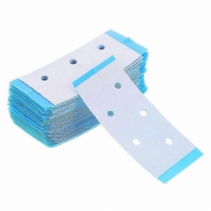 Banda adeziva pentru peruci, 40 bucati, albastru deschis, 4.50x2.00x0.20 cm