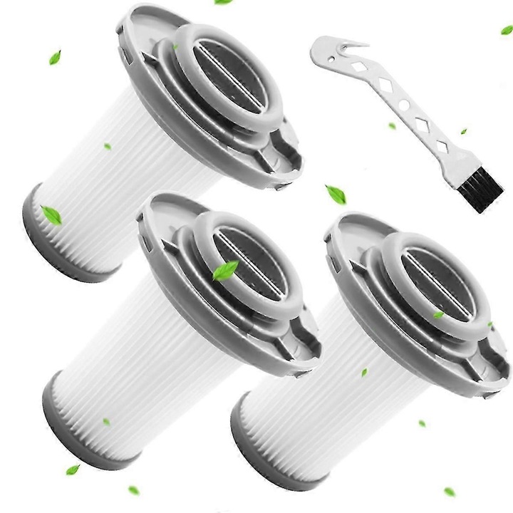 Set 3 filtre de schimb pentru aspirator Rowenta, material plastic, lavabile, culoare foto