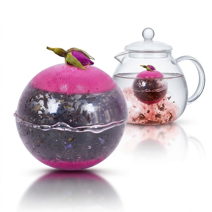 Чай Бомба, Mary Rose, Tropical Bloom, С Черен Чай, Манго, Папая, Нисък Гликемичен Индекс, Ръчна Изработка, Плодов И Цветен Аромат, 40 г