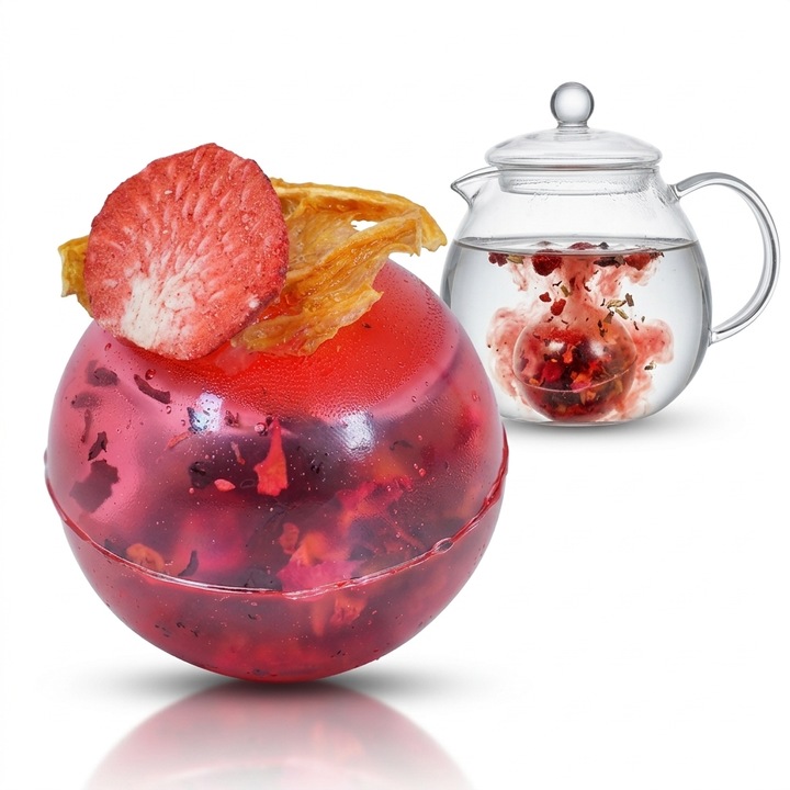 Bomba de Ceai, Mary Rose, Berry Romance, Compozitie Fructe si Flori Exotice, Realizata Manual, Gust Spectaculos, Indice Glicemic Scazut, Lucrata Manual, 40 g