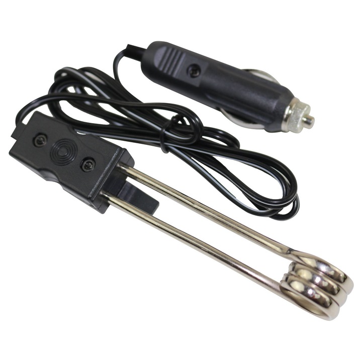 Fierbător portabil Emzone pentru mașină, 24V, Pentru brichetă, Universal, Negru