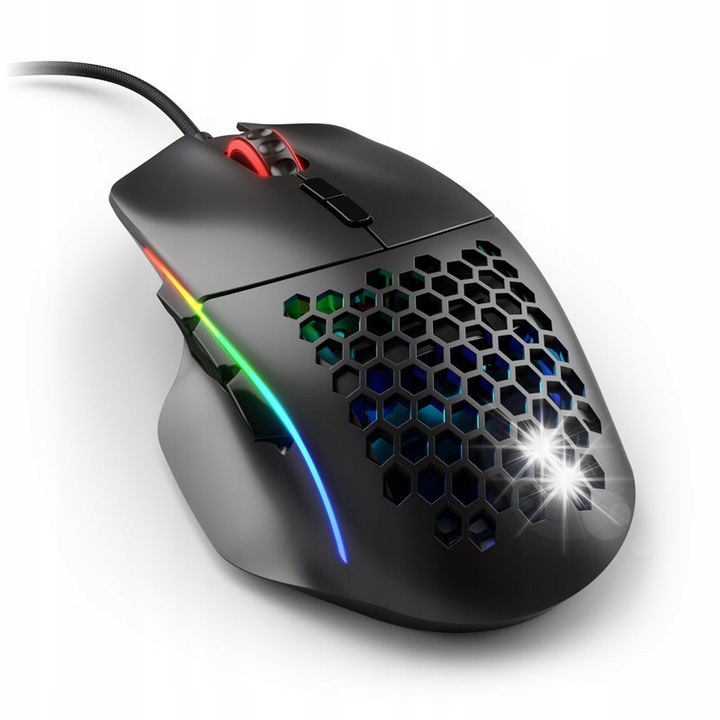 Mouse gaming Glorious Model I, 9 butoane programabile, senzor 19000 DPI, negru, 128x74x42mm