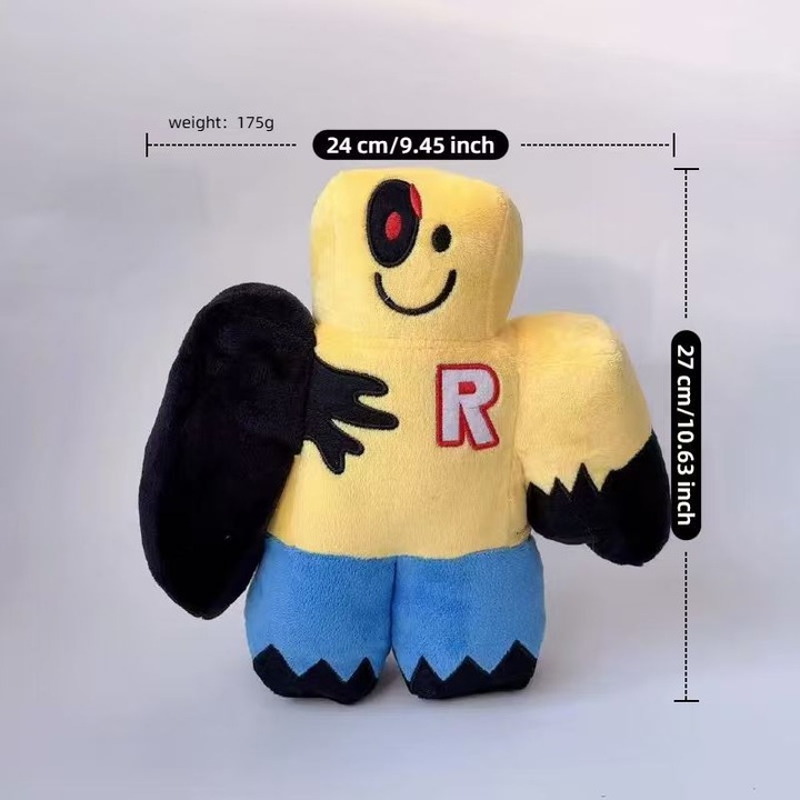 Jucarii de plus, figurine, negru si galben, set