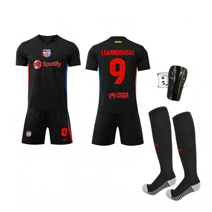 Set echipament sport 24-25 Barcelona nr. 9, negru