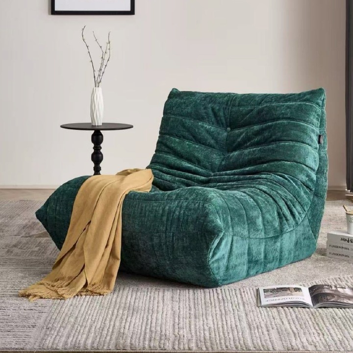Fotoliu Premium cu Interior Din Spuma de Calitate SUPER TRENDS®, Fara Asamblare, Verde, 87x100x70 cm