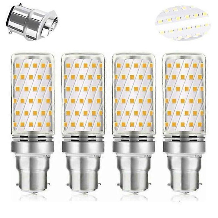 Becuri LED B22, 12W, 1200Lm, 6000K, set de 4 bucati