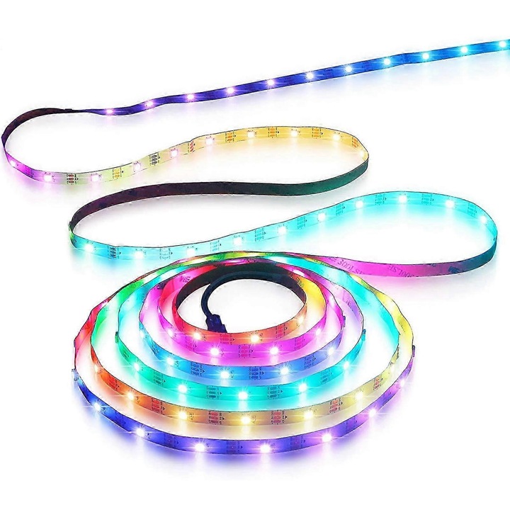 LED лента WS2812B 5050 SMD RGB, 30 LED/m, 1м