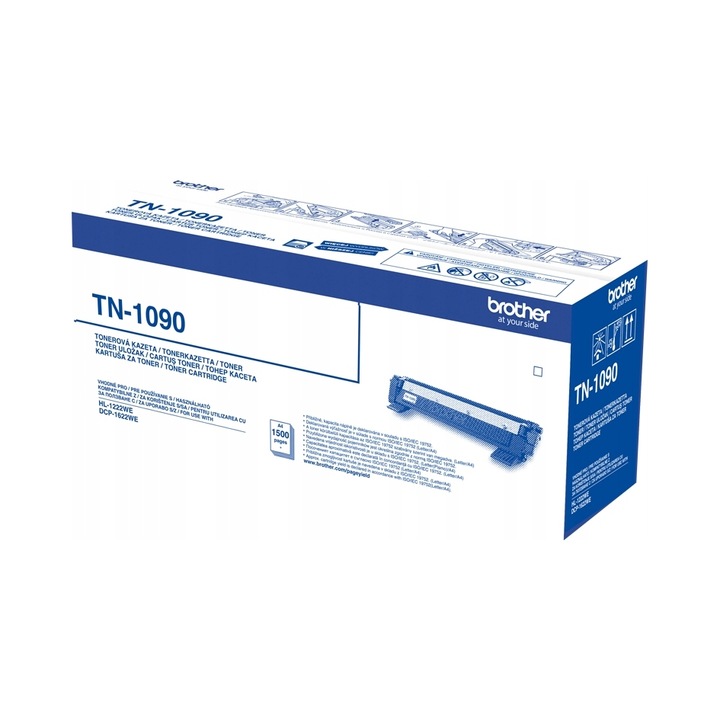 Toner Brother TN-1090 eredeti, toner patron lézer nyomtatóhoz, kapacitás 1 500 oldal (5% fedettség), kompatibilis HL-1222WE/DCP-1622WE, fekete, 1 db