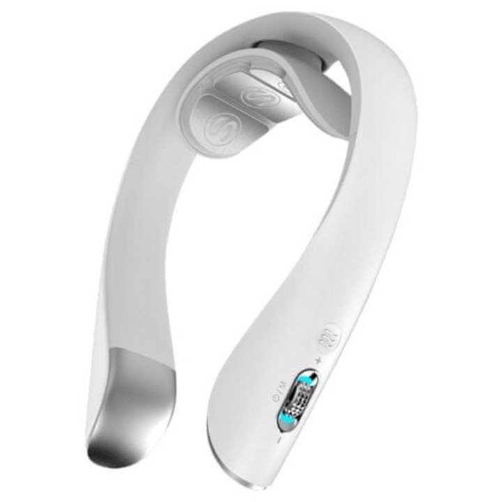 Масажор за врат SKG K5 Pro, 4 режима на масаж, 3 нива на топлина, сив, 94гр