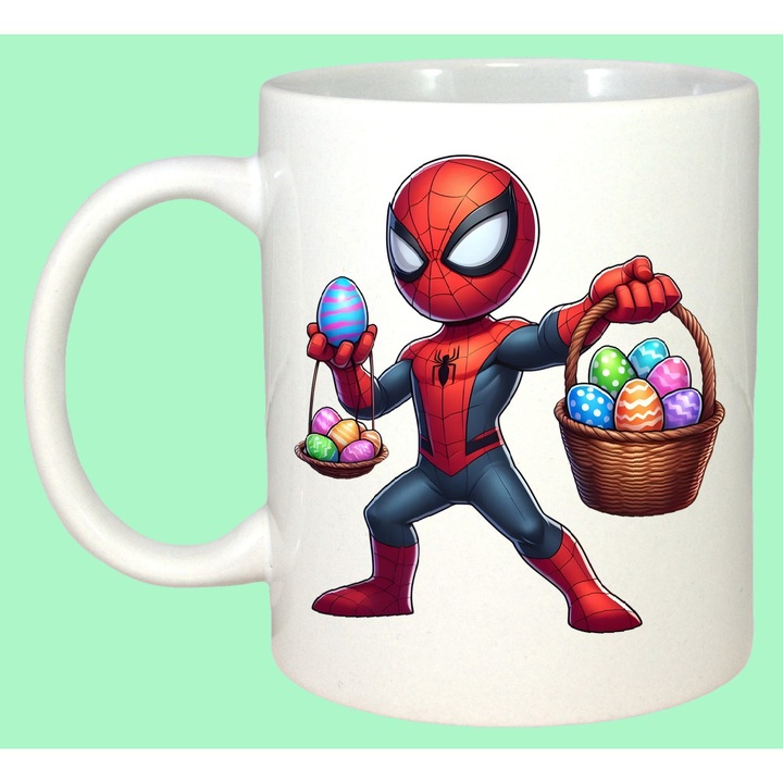 Cana Paste Spiderman Paste Cos Oua Colorate Actiune, Cadou, Sarbatori, Cri-Flo, Culoare Alb, 330 ml