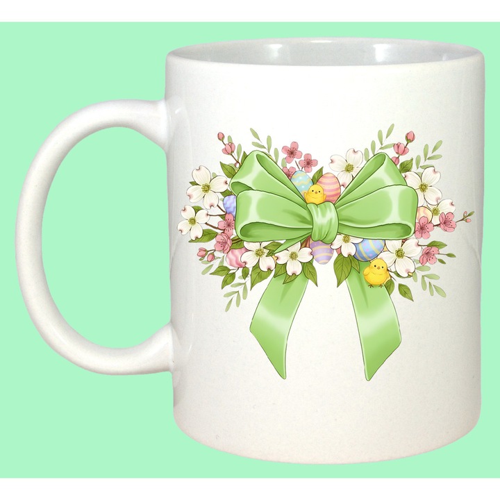 Cana Paste Fundita Verde Floral Eleganta Paste, Cadou, Sarbatori, Cri-Flo, Culoare Alb, 330 ml