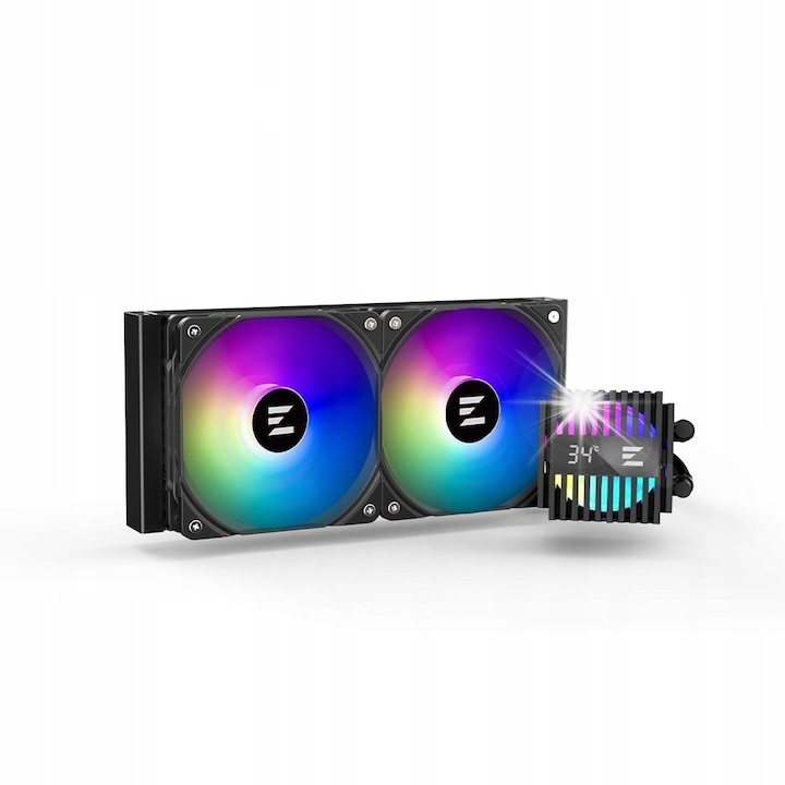 Racire procesor Darkflash Darkair Plus ARGB, 128x75x155mm, 4 tuburi de caldura, iluminare RGB
