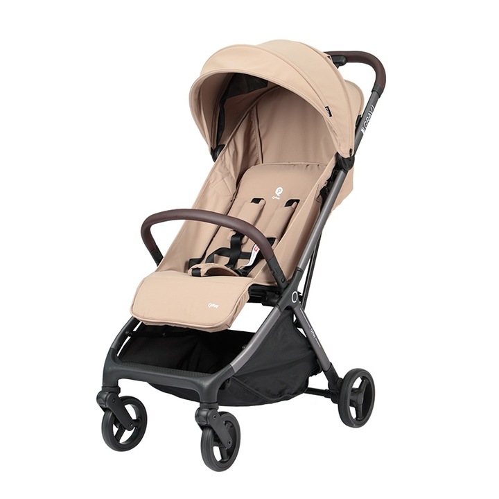 Carucior sport cu pliere automata qPlay Grav Autofold, pana la 22 kg sau 0-4 ani, Bej